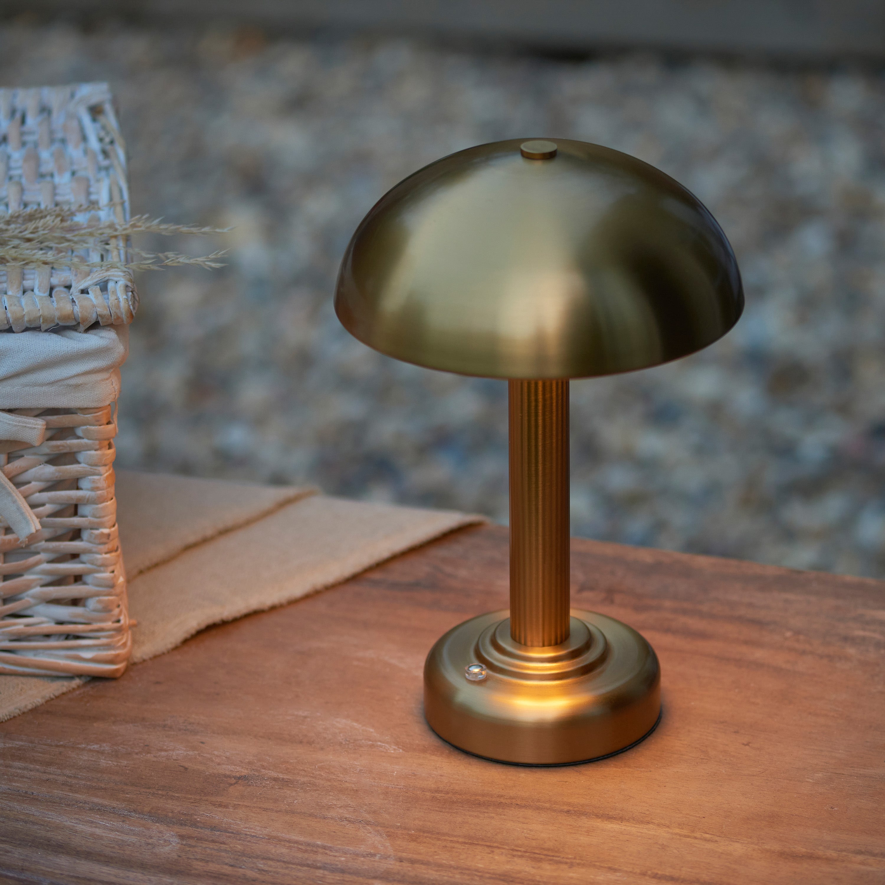Issey Rechargeable Warm Brass Table Lamp